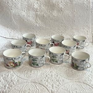 American Atelier Rose Toile cups, set of 10
